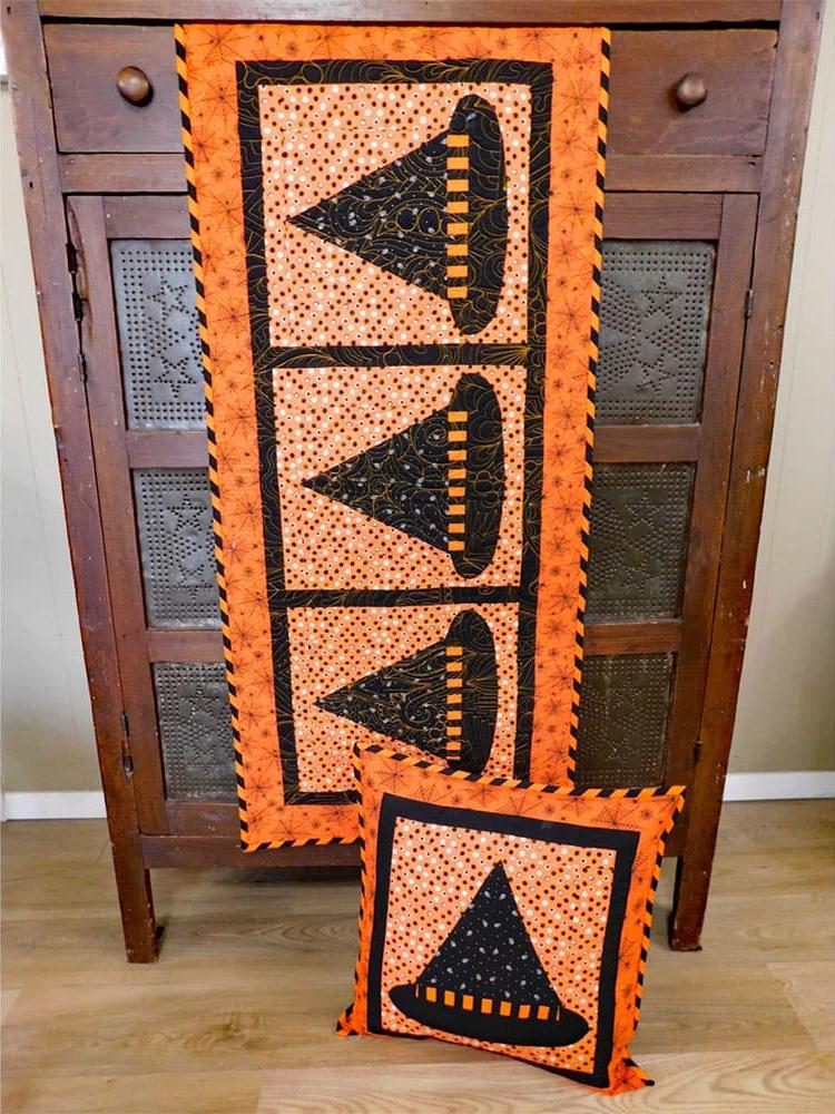 "GET A GRIP" WHICH WITCH RUNNER SEPTEMBER Top Shelf Quilts